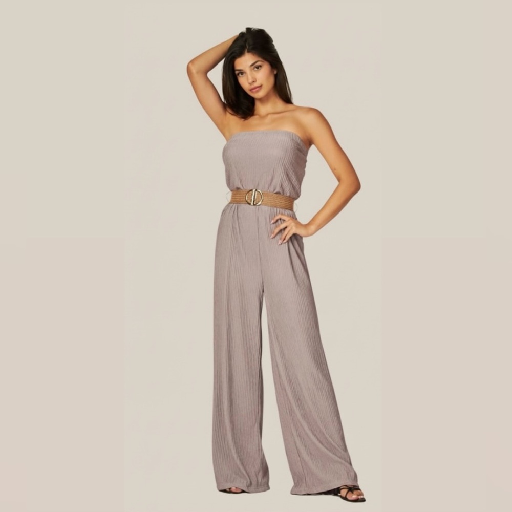 BOGO Sale 2 x $20 
Strapless Jumpsuit with Belt